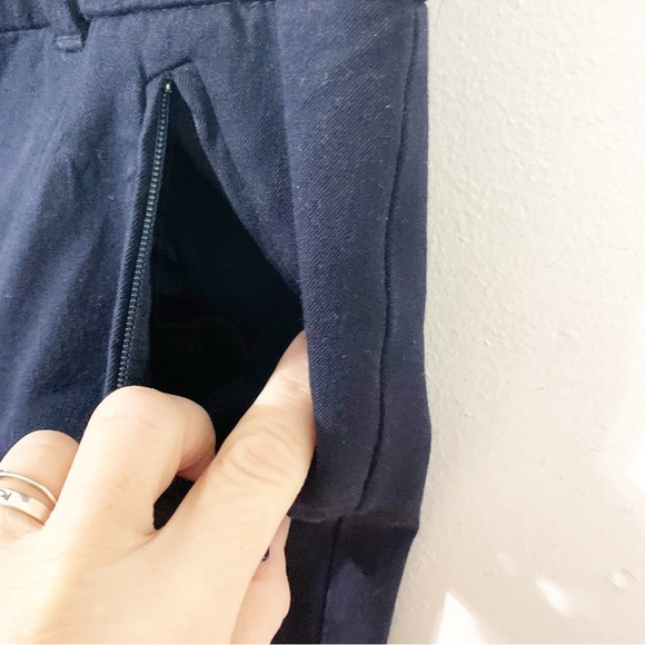 J. Crew Factory Stretch Lexie Pant Cotton Blend Skinny Leg Navy Blue Style C9716 - Picture 6 of 14